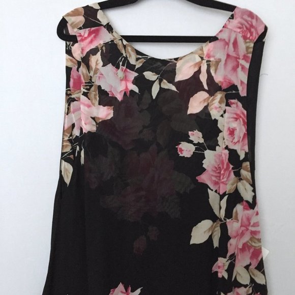 REFORMATION Black and Pink Floral Dress - Picture 6 of 10